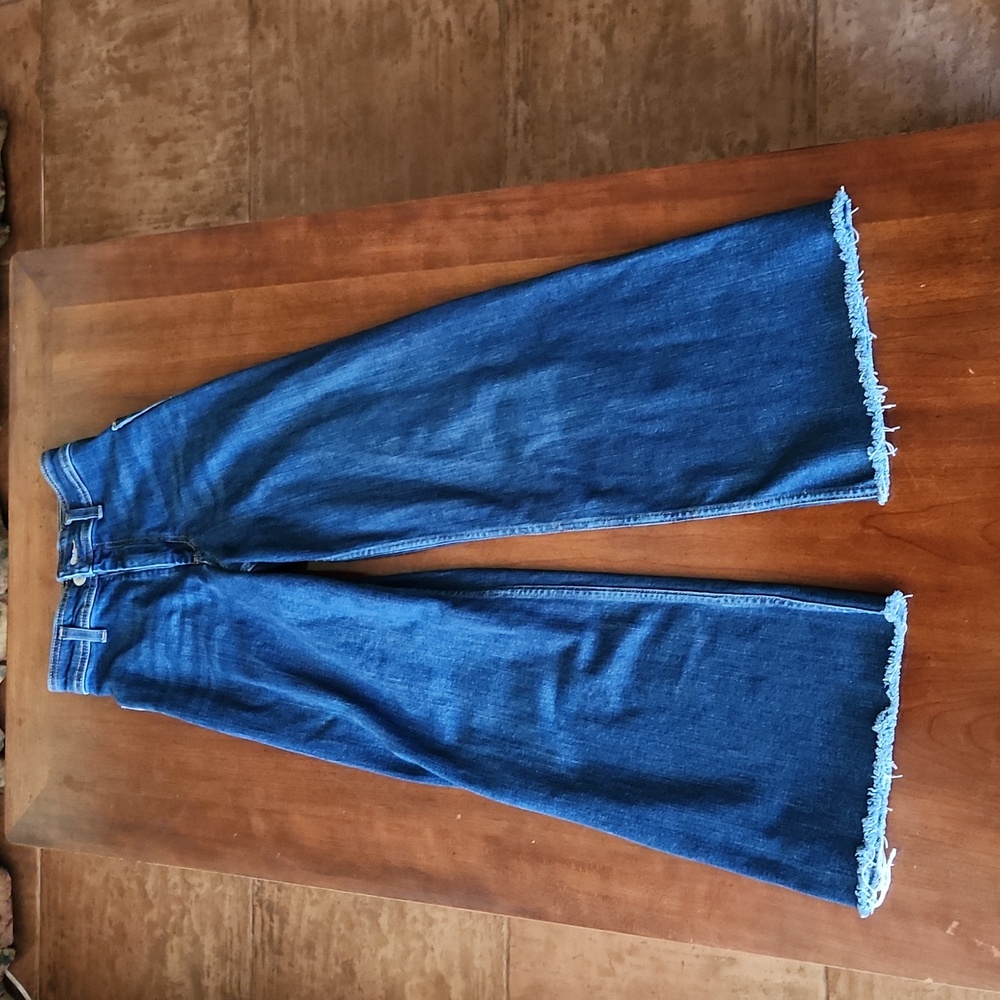 Women's Zara Denim High-Rise Wide-Leg Pants